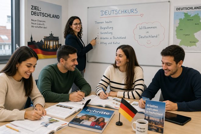 Spanier lernen Deutsch